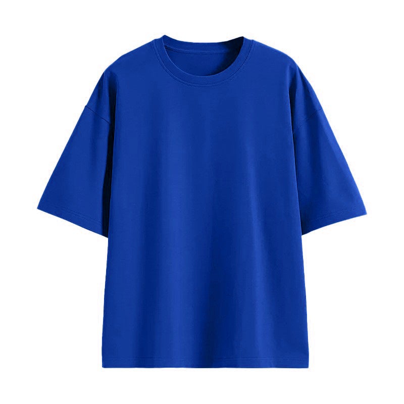 Children'S Wear Short-Sleeved Solid Color Summer Round Neck T-Shirt 100 Pure Cotton Short-Sleeved Men'S And Women'S Children'S Wear Loose Western Style T-Shirt - Image 1