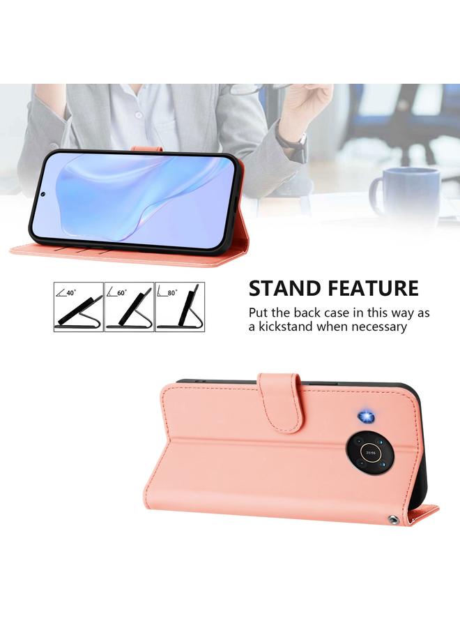 S-TOP Case For Nokia X20 / X10 Skin Feel Solid Color Leather Phone Case with Lanyard - Image 3