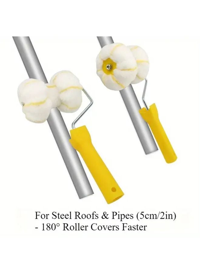 1 Pc Multi Purpose 180 Roller Brush With Ergonomic Handle For Metal PVC Galvanized Surfaces - Image 3