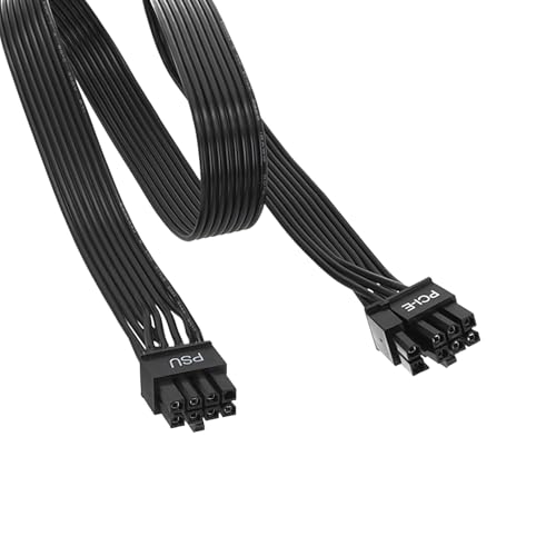Thsion كابل PCIe لكورسير، 25 بوصة 8 بن ذكر إلى 6+2 بن ذكر كابل طاقة لثيرمالتيك، ARESGAME مزود طاقة مودولاري (أسود) - Image 1
