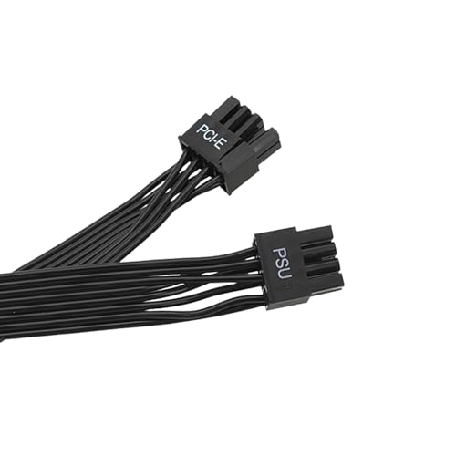 Thsion كابل PCIe لكورسير، 25 بوصة 8 بن ذكر إلى 6+2 بن ذكر كابل طاقة لثيرمالتيك، ARESGAME مزود طاقة مودولاري (أسود) - Image 4