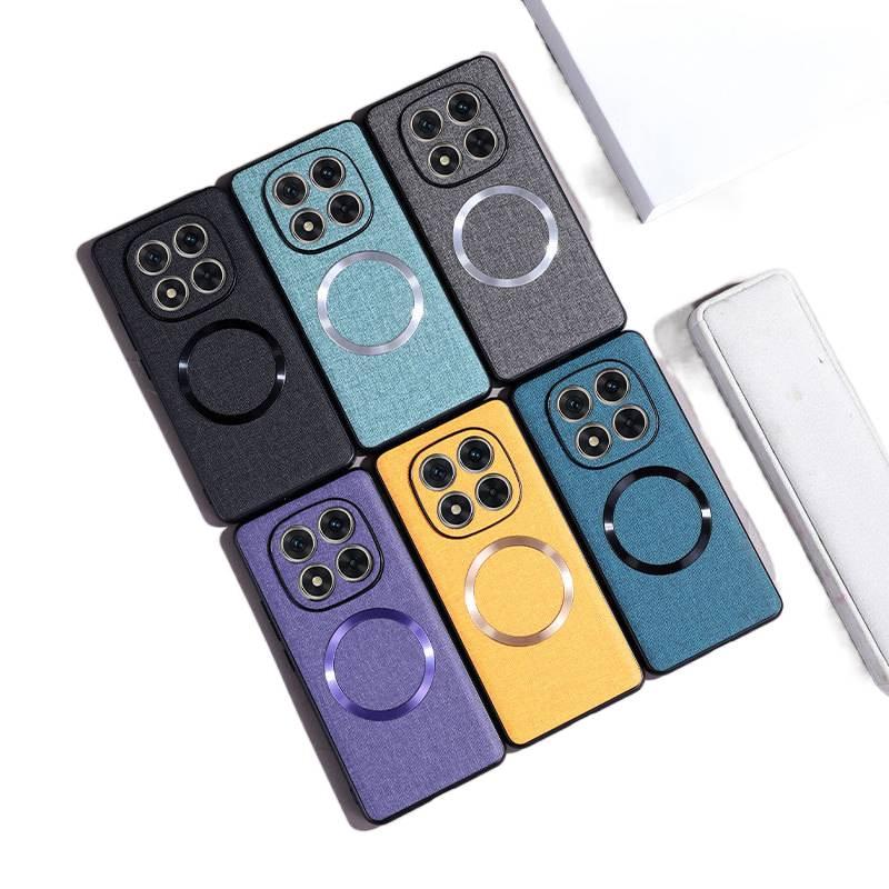 MagSafe Case Silicone Protective for Redmi Note 13 Pro with Fabric Texture in Gray Colour for Home Office - Image 2