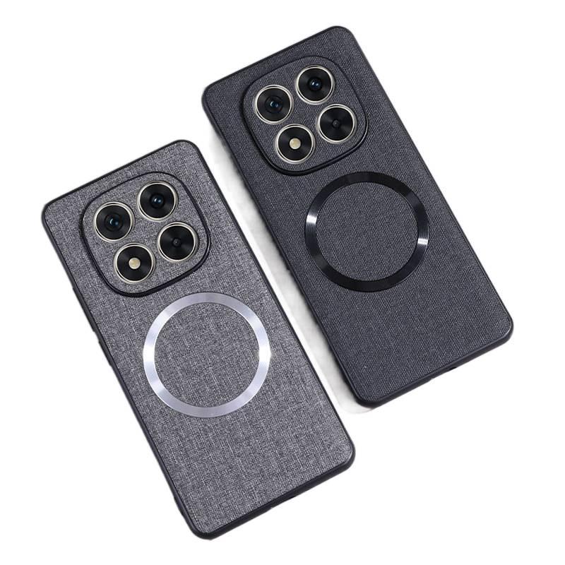 MagSafe Case Silicone Protective for Redmi Note 13 Pro with Fabric Texture in Gray Colour for Home Office - Image 3
