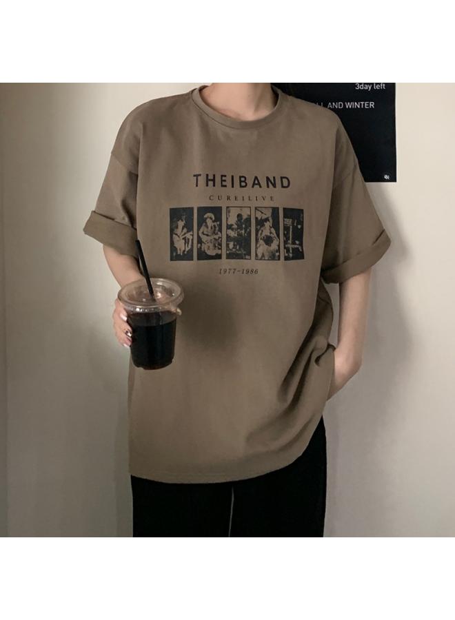 تيشيرت نسائي بأكمام قصيرة على طراز هاراجوكو - جاكيت صيفي جديد واسع للمرأة على الموضة الكورية، عيشي جيل الشعر الخاص بك