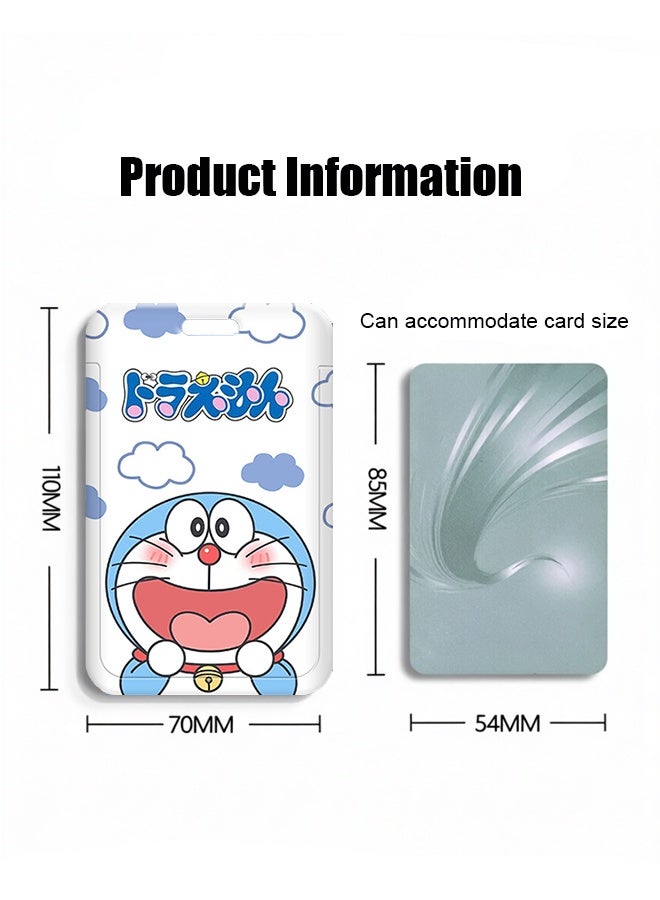 Doraemon Cloud Theme Retractable Lanyard with ID Card Holder - Cute Cartoon Badge Reel for Students & Kids - Image 2