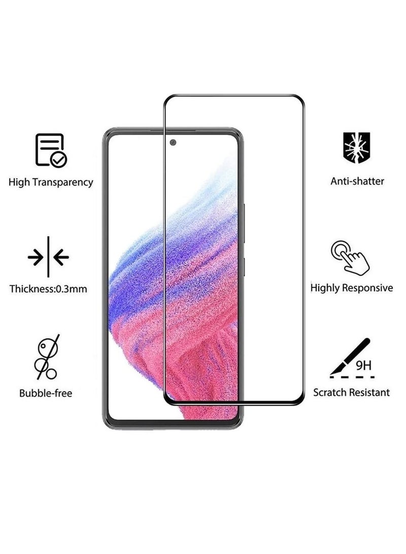 BORTONY Samsung Galaxy A73 5G Cover with Dual Screen Protector Tempered Glass Phone Film Anti Scratch Transparent Protective Case - Image 5