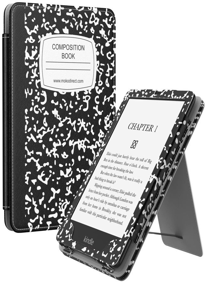 MoKo Case for 7"/6.8" Kindle Paperwhite(12th/11th Gen-2024/2021) and Kindle Paperwhite Signature Edition,Slim PU Shell Cover Case with Auto-Wake/Sleep for Kindle Paperwhite 2024, Notebook Black - Image 1