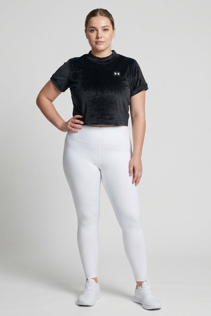 UNDER ARMOUR Women Fitted Short Sleeve Outdoor Top, Black - Image 2
