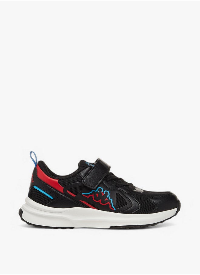 Kappa Boys' Logo Detail Sports Shoes with Hook and Loop Closure  - Image 3