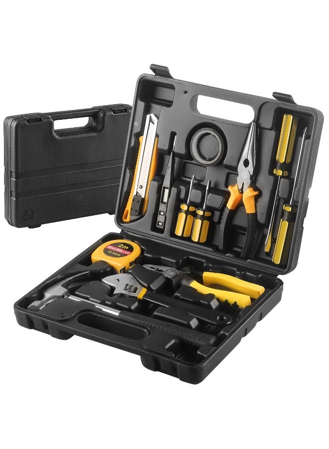 مجموعة أدوات عالية الجودة للأعمال المنزلية العامة مع صندوق أدوات بلاستيكي - Image 1