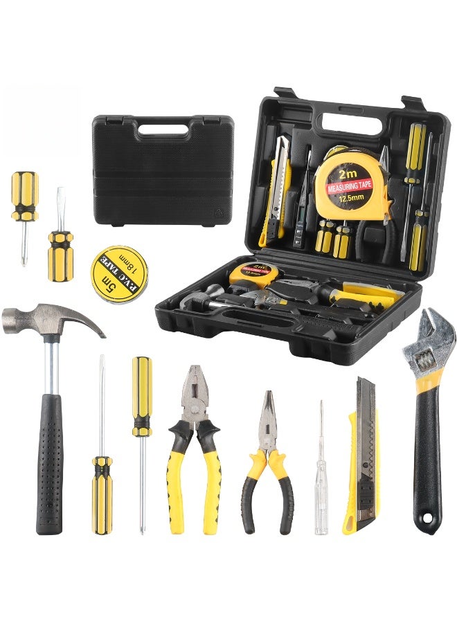 مجموعة أدوات عالية الجودة للأعمال المنزلية العامة مع صندوق أدوات بلاستيكي - Image 2