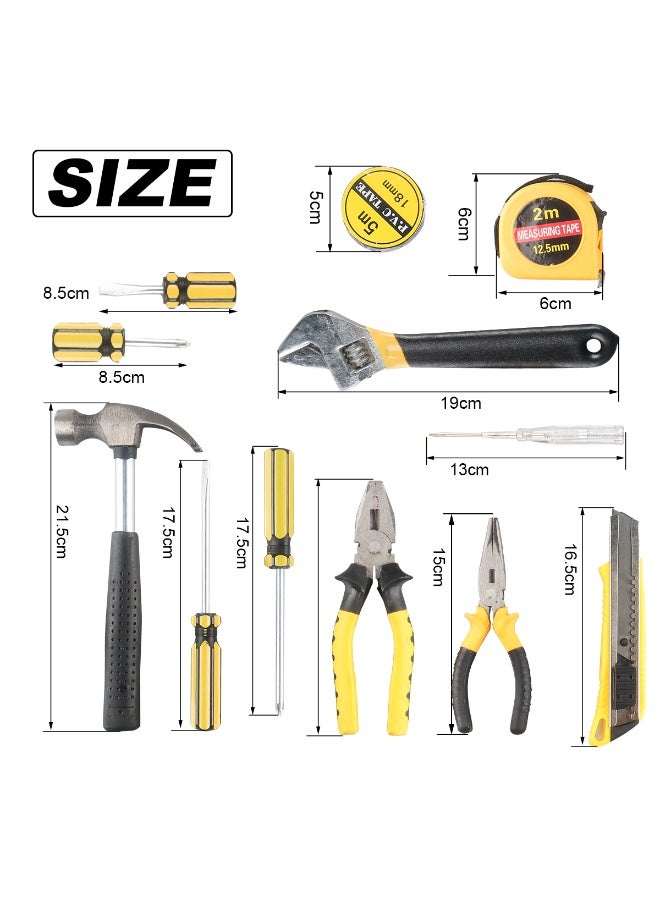 مجموعة أدوات عالية الجودة للأعمال المنزلية العامة مع صندوق أدوات بلاستيكي - Image 5