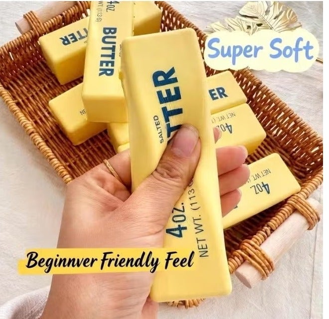 Original Butter Squishy Slow Rising Squishy Toy – Sensory Squishy Stress Relief & Relaxation Toy – Gift for Kids & Adults (Yellow) - Image 3