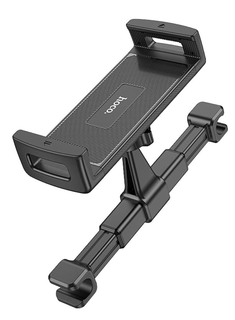 هوكو حامل هاتف وحاسب لوحي للجزء الخلفي من مقعد السيارة CA121 - حامل رأس قابل للتعديل لأجهزة من 4.7 إلى 12.9 إنش - حامل آمن للمقاعد الخلفية للأجهزة اللوحية والهواتف الذكية وأجهزة الكمبيوتر اللوحية - مثالي لتسلية رأس السيارة. - Image 1