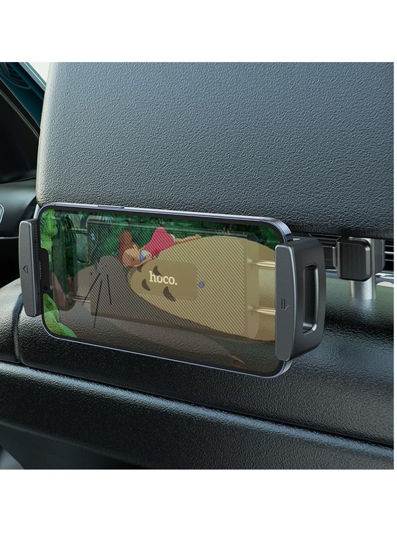 هوكو حامل هاتف وحاسب لوحي للجزء الخلفي من مقعد السيارة CA121 - حامل رأس قابل للتعديل لأجهزة من 4.7 إلى 12.9 إنش - حامل آمن للمقاعد الخلفية للأجهزة اللوحية والهواتف الذكية وأجهزة الكمبيوتر اللوحية - مثالي لتسلية رأس السيارة. - Image 5