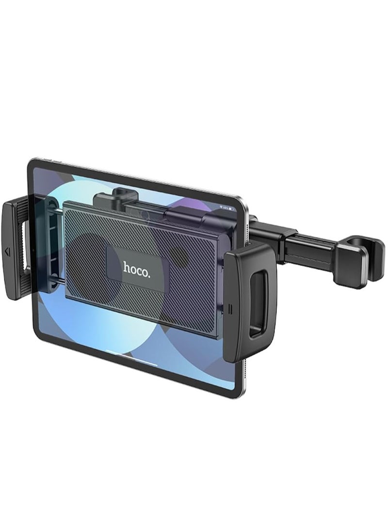 هوكو حامل هاتف وحاسب لوحي للجزء الخلفي من مقعد السيارة CA121 - حامل رأس قابل للتعديل لأجهزة من 4.7 إلى 12.9 إنش - حامل آمن للمقاعد الخلفية للأجهزة اللوحية والهواتف الذكية وأجهزة الكمبيوتر اللوحية - مثالي لتسلية رأس السيارة. - Image 3