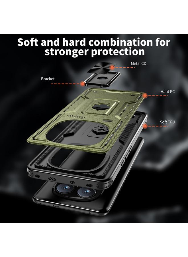 اس-توب جراب لهاتف Redmi Note 14 Pro 5G مع حامل حلقي من مادة TPU الهجينة - Image 4