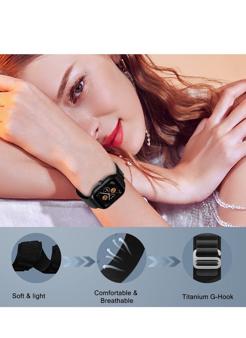 20mm Stretch Nylon Metal Alpine Loop Woven Strap For Samsung Galaxy Watch 4 40/42/44/46mm  - Green