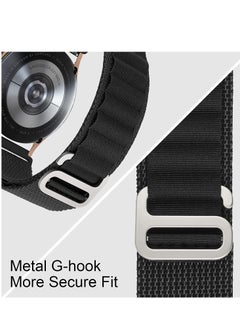 Generic 20mm Stretch Nylon Metal Alpine Loop Woven Strap For Samsung Galaxy Watch 4 40/42/44/46mm  - Green  - Image 3
