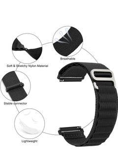 Generic 20mm Stretch Nylon Metal Alpine Loop Woven Strap For Samsung Galaxy Watch 4 40/42/44/46mm  - Green  - Image 2