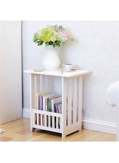 NAFEH Mini Plastic Square Coffee Tea Table Living Room Bedroom Modern Storage Shelf Bedside White Table PVC Foam Board Table  - Image 4