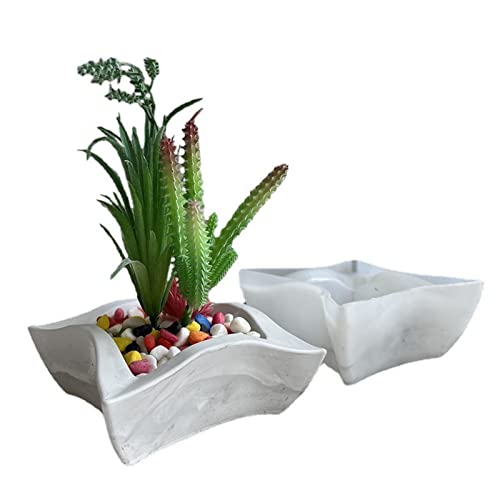 Geometric Square Flower Pot Silicone Mold Epoxy Resin Succulent Planter Vase Cactus Concrete Mold Candle Pen Holder Plaster Cement Clay Mould