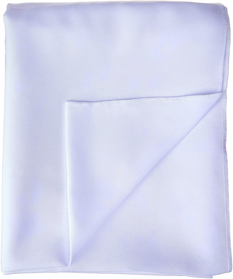 LA Linen ستارة خلفية من بوليستر بوبلين من LA Linen - عبوة من 2، 96 × 58 بوصة، بيضاء - Image 1