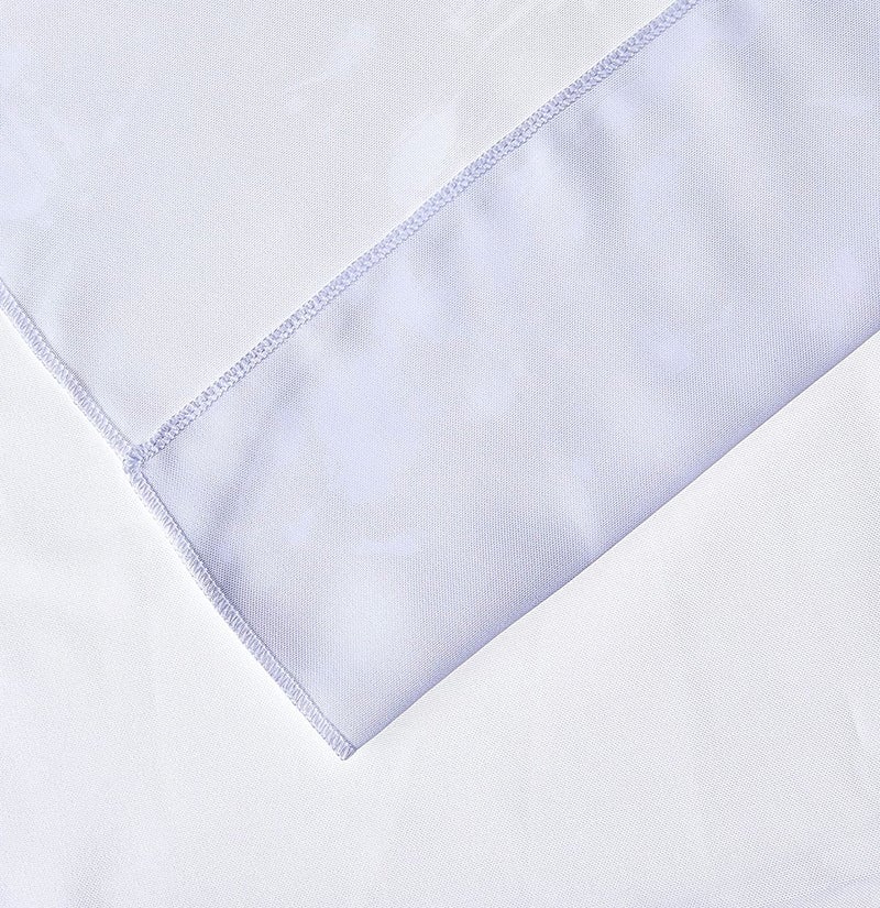 LA Linen ستارة خلفية من بوليستر بوبلين من LA Linen - عبوة من 2، 96 × 58 بوصة، بيضاء - Image 2