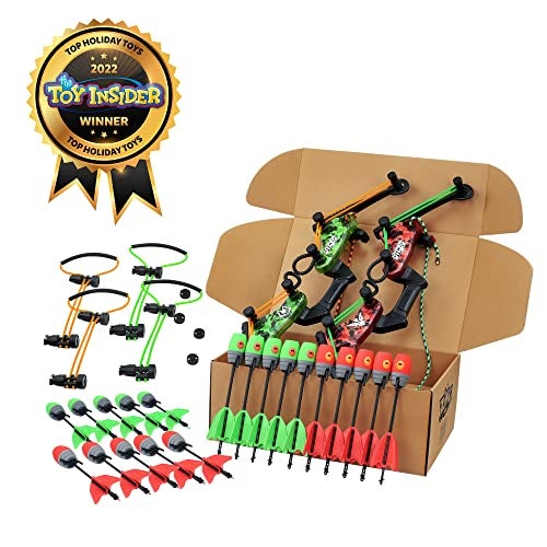 Zing HyperStrike Dominator Bow Battle Pack - 2 Dominator Bows, 20 Zonic Whistle Arrows, 2 Sets of Bungee Replacements, 2 Shoulder Straps and 4 Arrow Holders - Long Range Outdoor Play, Ages 14 and Up - Image 2