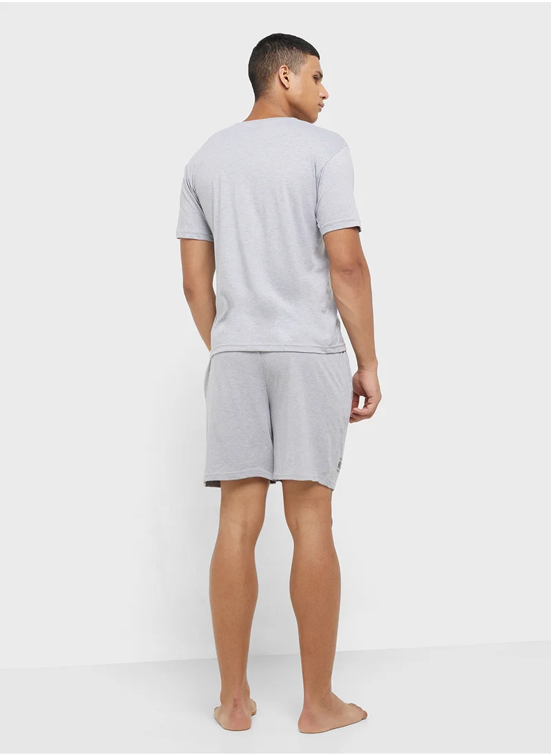 سفنتي فايف Nightwear T-Shirt & Shorts Set