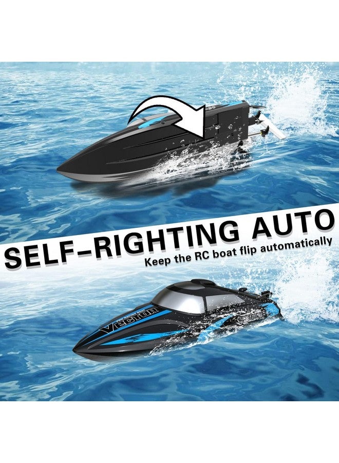 VOLANTEXRC RC Boat 20MPH Fast RC Boat for Adults 2.4Ghz Remote Control Boat for Pools and Lake with 2 Rechargeable Batteries Toys Gifts for Boys Girls Black - Image 3