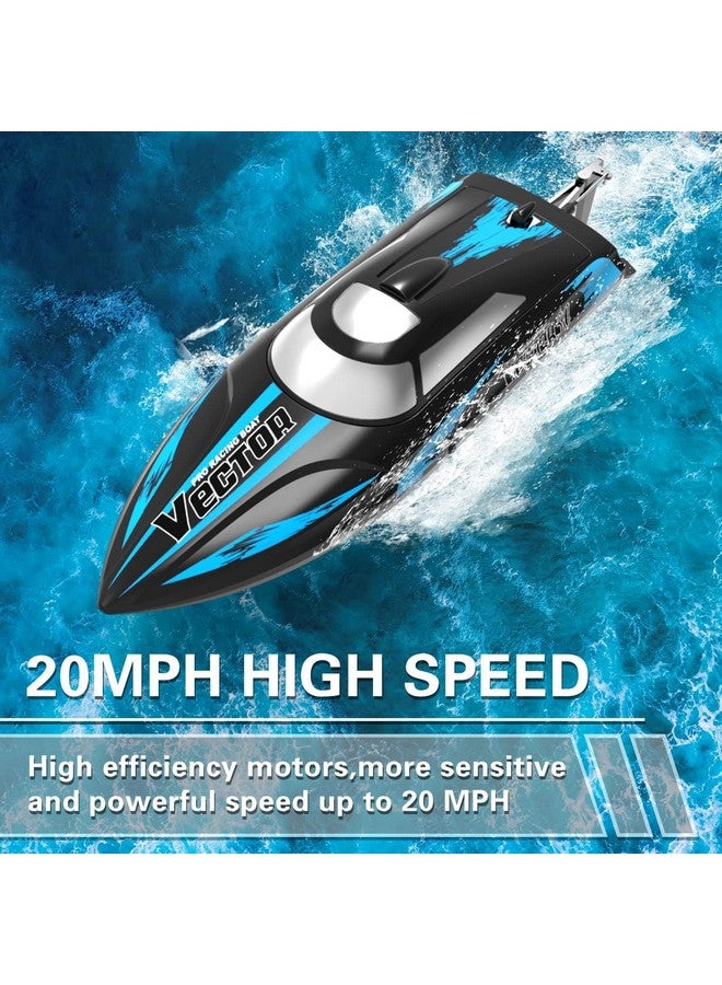 VOLANTEXRC RC Boat 20MPH Fast RC Boat for Adults 2.4Ghz Remote Control Boat for Pools and Lake with 2 Rechargeable Batteries Toys Gifts for Boys Girls Black - Image 2