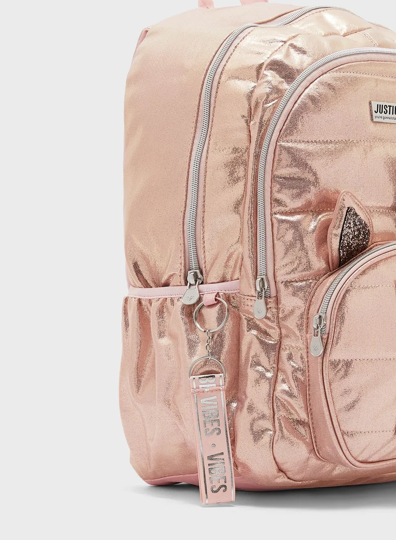 Justice Kids Quilted Unicorn Initial Backpack