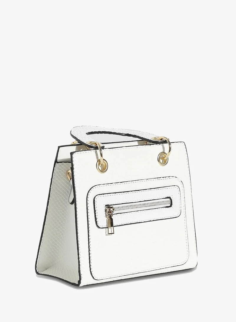 Haute Sauce  Croc Mini Handbag - White for Women | Best Price UAE