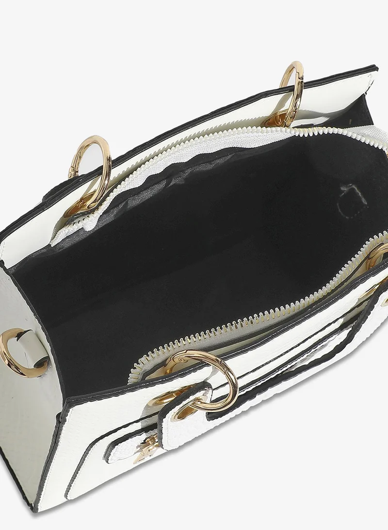 Haute Sauce  Croc Mini Handbag - White for Women | Best Price UAE