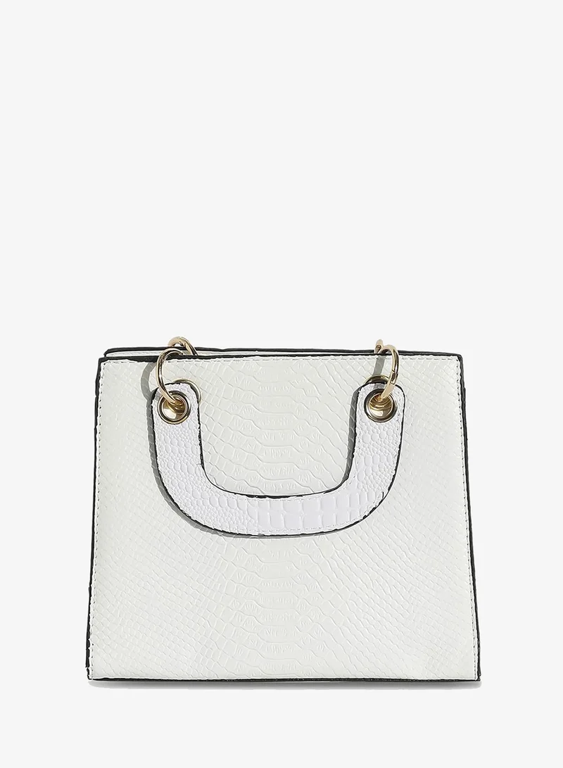 Haute Sauce  Croc Mini Handbag - White for Women | Best Price UAE