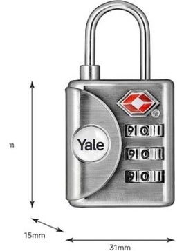 Yale Control Indicator Combination Padlock TSA Approved Two Way Gray 1 Piece  - Image 4