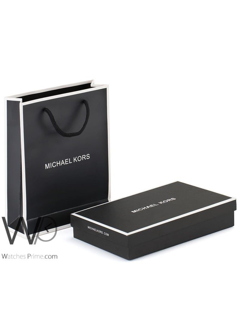 Michael Kors - Michael Kors Black Genuine Leather Mk Patterned Wallet And Belt Gift Set - Image 1