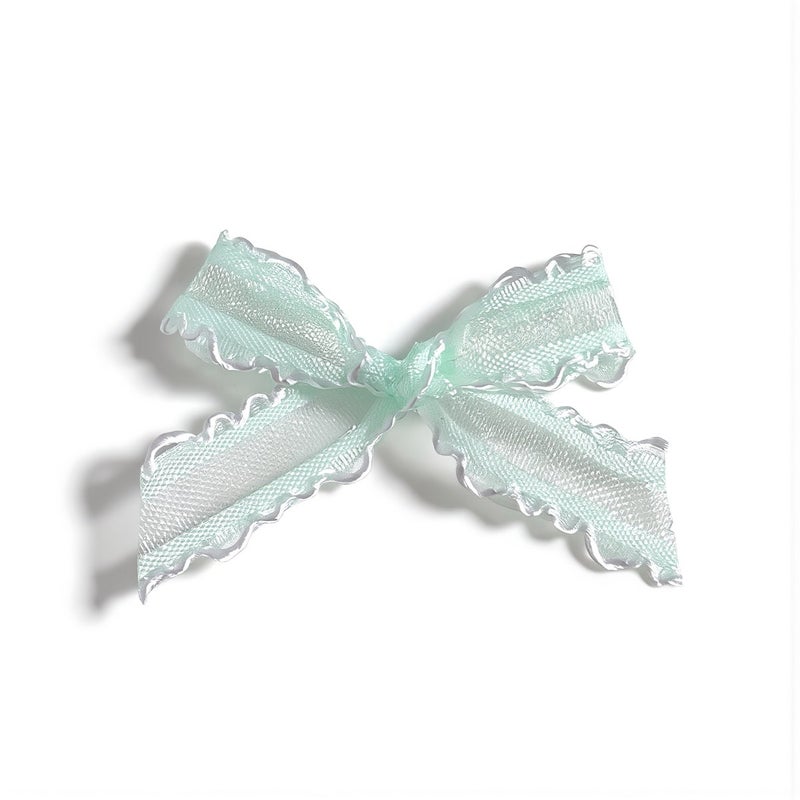 Organza Ribbon Bows Wavy Edge DIY Craft Fabric Decor for Clothing Socks Hats Accessories - Image 1