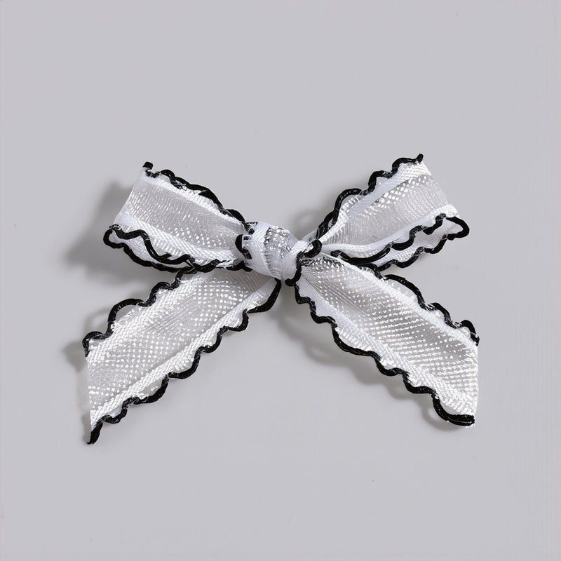 Organza Ribbon Bows Wavy Edge DIY Craft Fabric Decor for Clothing Socks Hats Accessories - Image 4