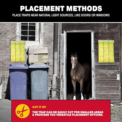 Catchmaster Giant Fly Glue Trap 1-Pack 30 Feet Each, Adhesive Fly Traps Outdoor, Sticky Bug Catcher, Bulk Flying Insect Paper Roll, Pest Control for Garage, Barn, Greenhouse & Garbage Room - Image 5