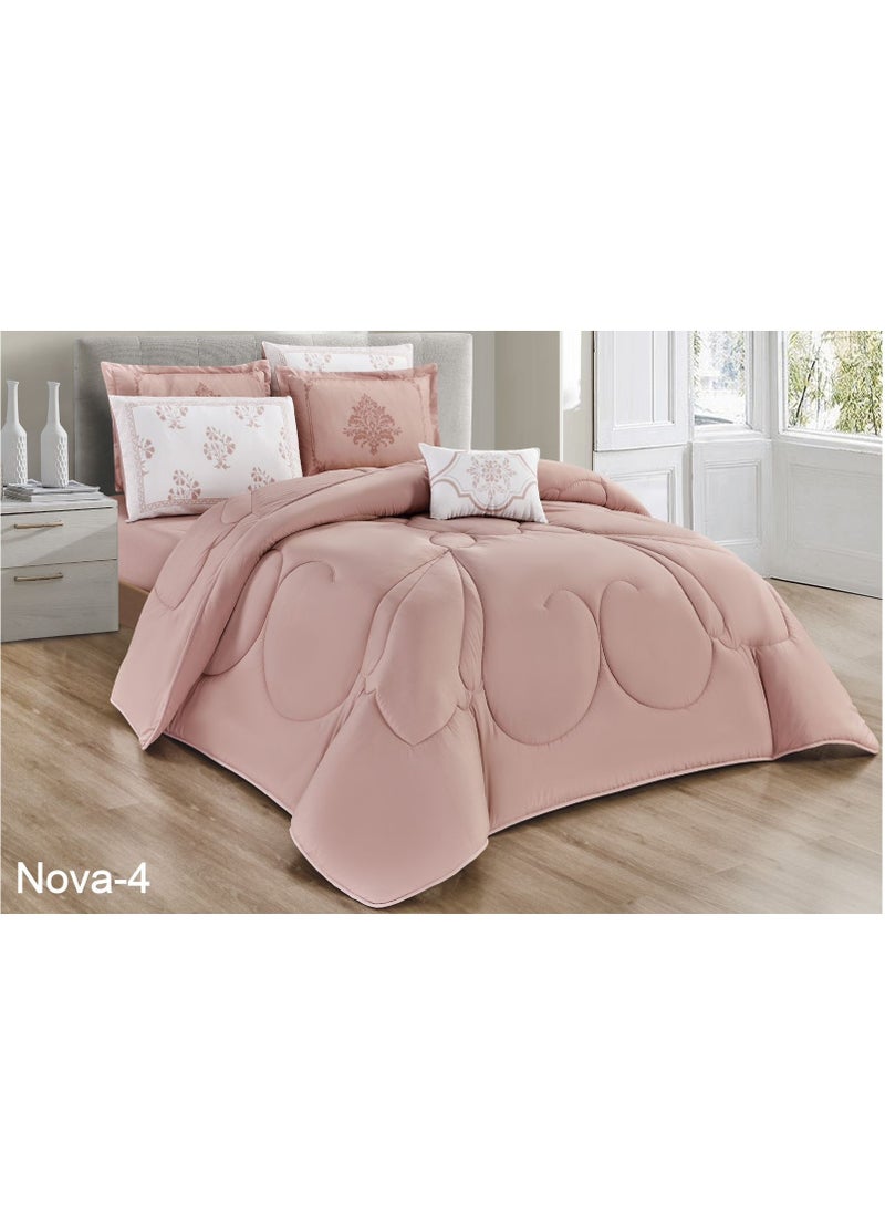 مون مفرش سرير نفرين بتصميم النقش ليضيف لغرفتك الجمال والاناقة من الماكروفايبر مقاس 230*250 سم