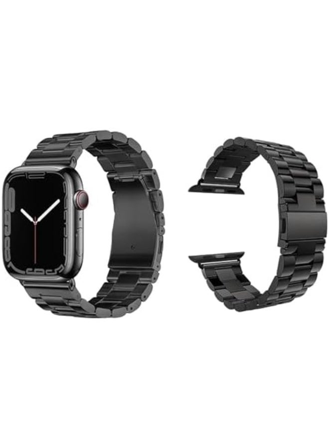 Compatible for Apple Watch Band 49mm 45mm 44mm 42mm 41mm 40mm 38mm,Stainless Steel Strap Metal Wrist Watch Band for iWatch Series Ultra 8/7/6/5/4/3/2/1 - Image 2
