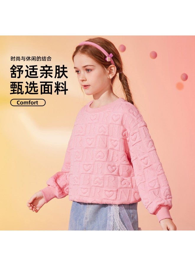 ASK JUNIOR Girls' Hoodie Autumn Fashion Large Kids Love Letter Print Hoodie Teenager Pullover - Image 4