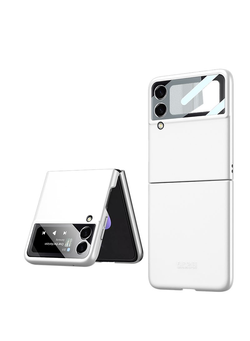 LEEKA حافظة LEEKA الفاخرة نحيفة وغطاء كامل لهاتف سامسونج جالاكسي Z فليب 3 حافظة مضادة للخبط من البلاستيك غير اللامع مع شاشة زجاجية مقسى لهاتف سامسونج جالاكسي Z فليب 3 - Image 1