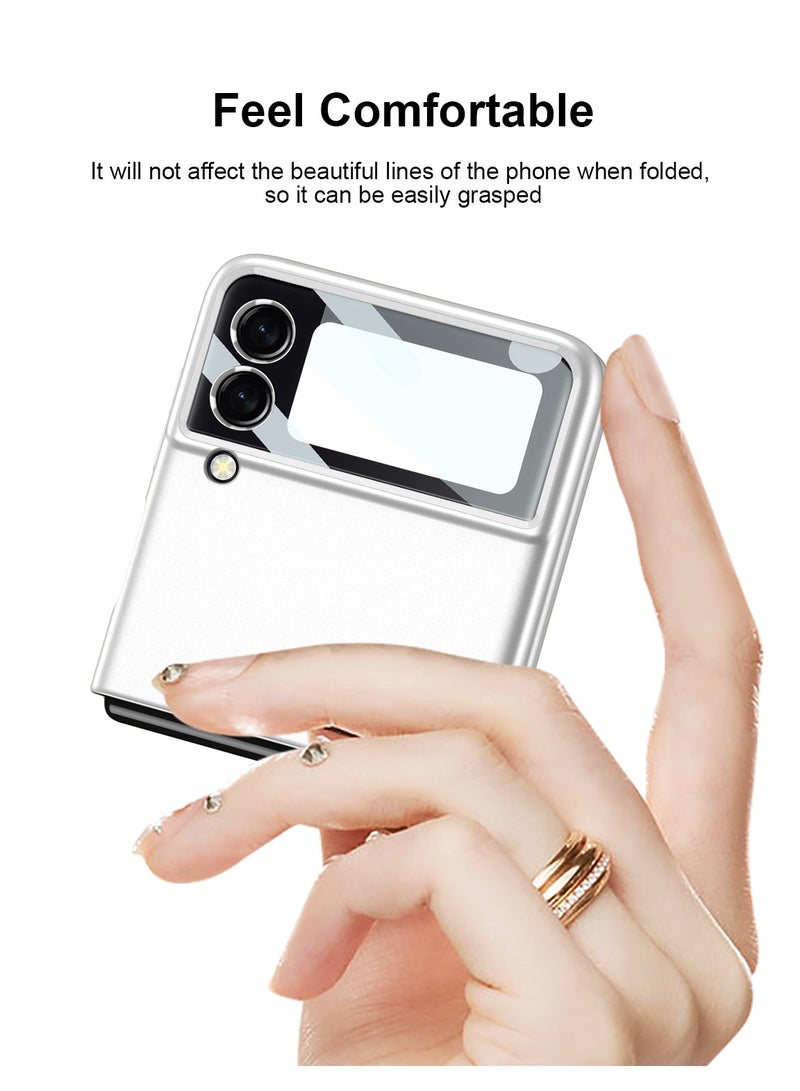 LEEKA حافظة LEEKA الفاخرة نحيفة وغطاء كامل لهاتف سامسونج جالاكسي Z فليب 3 حافظة مضادة للخبط من البلاستيك غير اللامع مع شاشة زجاجية مقسى لهاتف سامسونج جالاكسي Z فليب 3 - Image 2