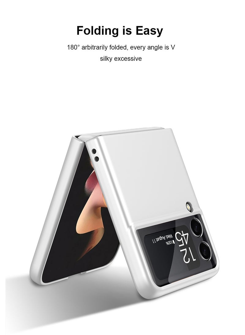 LEEKA حافظة LEEKA الفاخرة نحيفة وغطاء كامل لهاتف سامسونج جالاكسي Z فليب 3 حافظة مضادة للخبط من البلاستيك غير اللامع مع شاشة زجاجية مقسى لهاتف سامسونج جالاكسي Z فليب 3 - Image 3