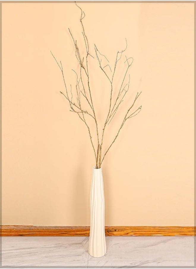 Artificial Willow Branch - Curly Willow Branches Decorative Dried Artificial Twigs - 150cm Bendable Sticks Vintage Vines Home Garden Hotel DIY (Light-Brown)