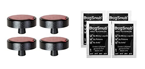 BugSnub Legs for Trays (4 Pack)- Waterless, Moat Free Cat and Dog Food Tray Legs for Crawling Pest Free Pet Food Feeding Station, Kitchen Sweets and Trash, Ant Free Platform Legs. - Image 1
