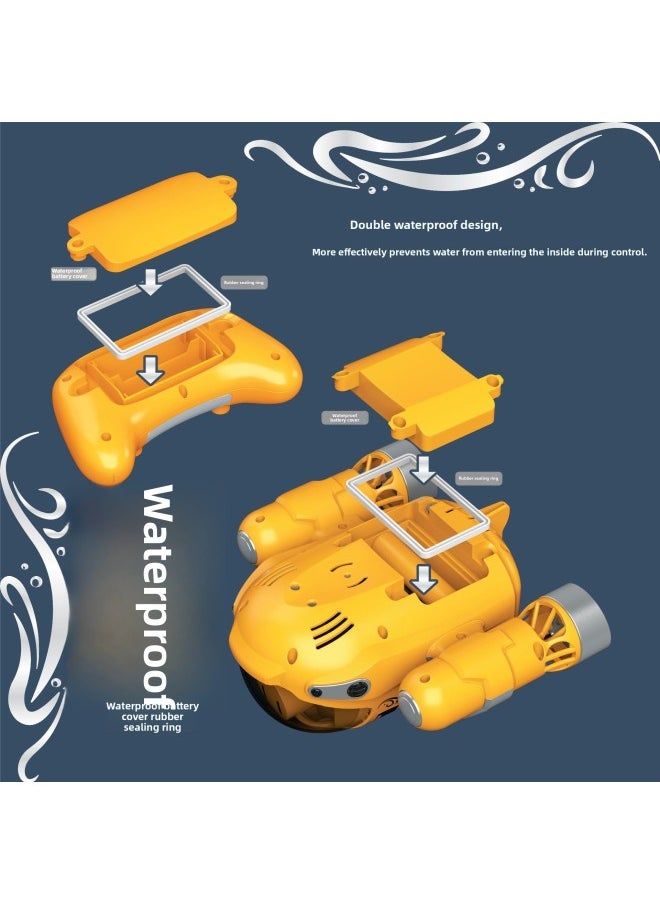 Light Spray Airboat Double Propeller 2.4g Remote Control Boat Children's Swimming Pool Water Electric Toy-Color:Red  - Image 5